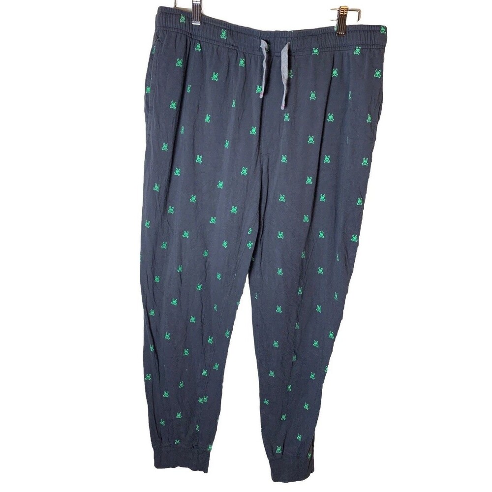 Psycho Bunny  Allover Bunny Woven Pajama Pants Mens Xl Lounge All Over Print